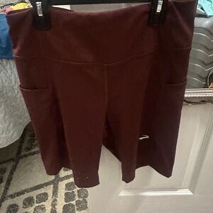 Brooks Maroon Sports Shorts